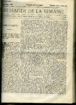 LE MESSAGER DE LA SEMAINE N° 13 - Grandeur et décadence de mon ami Durand (suite et fin) par Edmond Guérard, La basilique et l'abbaye de Saint Denis ...