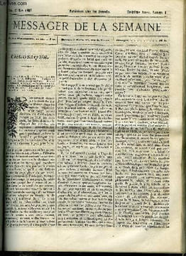 LE MESSAGER DE LA SEMAINE N° 17 - La vendangeuse de Capri par X.X, Conférences de Notre Dame par J. Félix, Le loup et l'agneau (suite et fin) par A. ...