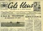 Cols bleus n° 155 - A bord du triomphant en manoeuvre de nuit par Paul Jean Lucas, L'effort de l'aéronavale, renaissance de Karouba, Les officiers ...