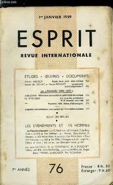Esprit n° 76 - Soyez bons pour vous mêmes par Adrien Miatlev, Le patronat doit-il disparaitre ? par Xavier de Lignac et Pierre Prévost, La poussée ...