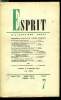 Esprit n° 157 - Dernières chances de l'union française - De Jules Ferry a l'union française par R. Boudry, L'émancipation des peuples colonisés - Que ...