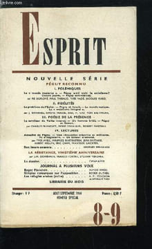 Esprit n° 330 - Péguy reconnu, Polémiques, Le monde moderne, Péguy a-t-il trahi le socialisme ?, contre Jaurès, Péguy anti-clérical, Fidélités - Le ...