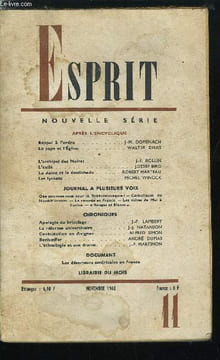 Esprit n° 375 - Après l'encyclique, Rappel a l'ordre par J.M. Domenach, Le pape et l'église par Walter Dirks, L'archipel des moires par J.F. Rollin, ...