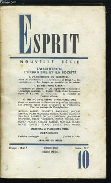 Esprit n° 385 - L'architecte, l'urbanisme et la société, L'architecte en question, Mort de l'architecte ?, L'architecte et l'Etat ?, Un condottiere, ...