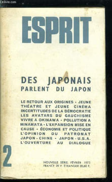 Esprit n° 421 - Des japonais parlent du Japon - La crise des fondements, La culture japonaise a la recherche de son identité par Yoshio Abe, La ...