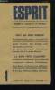 Esprit n° 1 - Un anniversaire prophétique, Etre russe en 1956 par N. Krivocheine, La première révolution anti-totalitaire par Claude Lefort, Le ...