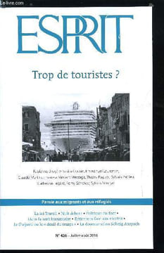Esprit n° 426 - Les raisons d'une crise politique, Un monde de touristes par Emmanuel Laurentin, De l'aventurier au campeur : les mutations du ...