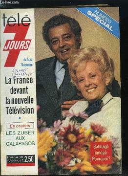 Télé 7 jours n° 754 - Olivier Zuber au paradis terrestre, Le plus romantique des poètes français se promenait avec un homard en laisse, Primitif d'un ...