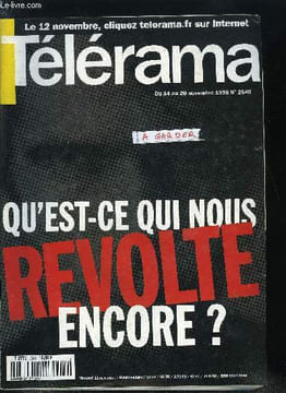 Télérama n° 2548 - Ou sont nos révoltes ?, Slam, de Marc Levin, et portrait de l'acteur Saul Williams, Snake Eyes de Brian de Palma, Entretien avec ...