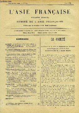 L'Asie Française n° 240 - Les récentes conventions du Sultan du Nedjed avec l'Irak et avec la Transjordanie par Henri Froidevaux, Les insurrections ...