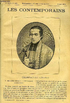 Les contemporains n° 147 - Champagnat (1789-1841) - Une scène biblique, Une famille patriarcale, La vocation, Ou se puise le feu sacré, Lavalla, M. ...