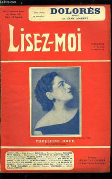 Lisez-moi - nouvelle série - n° 211 - Dolorès par Jean Martet, Patachou petit garçon par Tristan Derème, Fragilité par Marcel Dupont, Que dois-je en ...