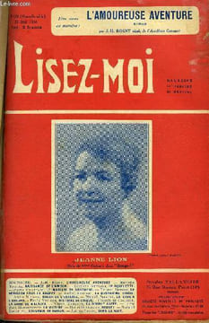 Lisez-moi - nouvelle série - n° 338 - L'amoureuse aventure par J.H. Rosny Ainé, Le squelette par Bernard Gervaise, Le mariage de Sosthène par Pierre ...