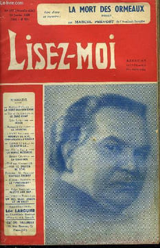 Lisez-moi - nouvelle série - n° 377 - La mort des ormeaux par Marcel Prévost, Le cure-dent par Henri Duvernois, Hiver par Léo Larguier, Le taureau par ...