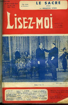 Lisez-moi - nouvelle série - n° 387 - Le sacre par Colette Yver, Désirs par André Rivoire, Denise par Frédéric Boutet, L'appel de l'aventure par ...