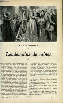 Lisez moi n° 158 - Lendemains de reines par Michel Provins, Fleur de volupté par Armand Silvestre, Le pays natal par Henry Bordeaux, L'ami par Henri ...