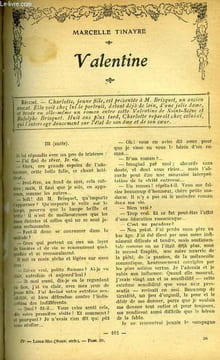Lisez moi - nouvelle série - n° 30 - Valentine (III) par Marcelle Tinayre, Commerce de curiosités par Lucien Descaves, L'inconnue par Gustave Geffroy, ...