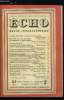 Echo, revue internationale n° 7 - Les plans britanniques et français de sécurité sociale par Ambroise Croizat, H.G. Wells a joué avec mes soldats par ...