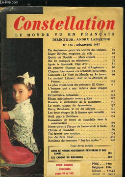 Constellation n° 116 - Un dessinateur perce les secrets des enfants, Roger Rivière, magicien du vélo, Quitte ou double, mots croisés, Bas les masques ...