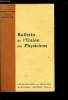 Supplément au Bulletin de l'union des physiciens n° 608 - Annales du Baccalauréat Séries C et E, Session normale de 1978, Session de remplacement de ...