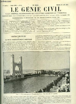 Le génie civil tome XCIX n° 8 - La piscine marine du Touquet Paris Plage par P. Calfas, Turbocompresseur de 10 000 kW de la centrale de Rosherville ...