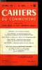Cahiers du communisme n° 9 - Vers les élections cantonales, Le travail de masse du Parti et sa politique nationale dans les oeuvres de Maurice Thorez ...