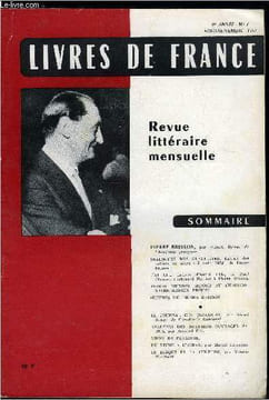Livres de France n° 7 - Pierre Brisson par Robert Kemp, Dialogues des carmelites, extrait des cahiers de notes de Pierre Brisson, J'ai lu, lettres ...