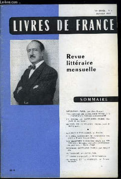 Livres de France n° 1 - Saint-John Perse par Alain Bosquet, Une lettre de Saint John Perse sur l'expession poétique française, Un poème de Saint John ...