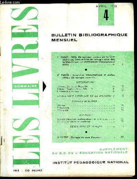 Les livres n° 4 - Littérature : Romans, Contes et nouvelles, Poésie - Théatre - Textes littéraires, Littératures anciennes, Livres pour l'enfance et ...