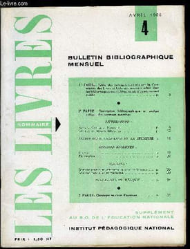 Les livres n° 4 - Littérature : Romans, contes et nouvelles, Critique et histoire littéraires, Livres pour l'enfance et la jeunesse, Sciences humaines ...