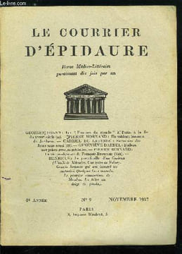 Le courrier d'épidaure n° 9 - Les femmes du monde a Paris, a la fin du XVIIIe siècle par Georges Dagen, Un tableau inconnu de Jordaens par Pierre ...