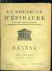 Le courrier d'épidaure n° 9-10 - Balzac par Léo Larguier, Balzac et l'amour (III), Balzac et la médecine (IV), 21 aout 1850 par Léo Larguier, Une ...