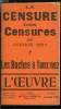L'oeuvre n&deg; 37 - La censure des censures, Loi antifran&ccedil;aise par Charlesz Dani&eacute;lou, Ces bons anglais, La camelote allemande, Quand tous nos soldats ...