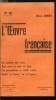 L'oeuvre n&deg; 30 - La question des races, Ce qu'on voit a Paris, Les radicaux et le Kaiser, L'Allemagne ne nous accusera pas d'avoir pr&eacute;par&eacute; la guerre, ...