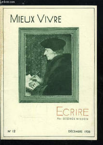 Mieux vivre n° 12 - Ecrire par George Besson