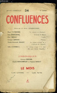 Confluences n° 34 - La victoire en chantant par René Tavernier, L'amour la liberté par Jean Marcenac, Yvette par Elsa Triolet, Poèmes par Georges ...