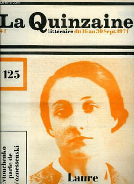 La quinzaine littéraire n° 125 - Mythe et violence par Philippe Ivernel, Poésie et révolution, La fête des anciens par P. Otchakovsky-Laurens, Une ...