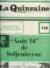 La quinzaine littéraire n° 148 - Aout 14 par Maurice Nadeau, Tout compte fait par Christiane Baroche, Phosphènes par Claude Bonnefoy, Marthe Robert : ...