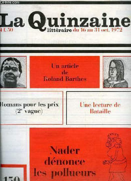 La quinzaine littéraire n° 150 - Le festin empoisonné par Gilles Lapouge, La vie sur Epsilon par Hector Bianciotti, Le cortège des vainqueurs par Jean ...