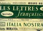 Les lettres françaises n° 527 - Italia Nostra, Alberto Moravia la culture nationale et les jeunes écrivains par Daniel Anselme, Néo-réalisme ou ...
