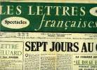 Les lettres françaises n° 534 - Sept jours au Chili par Ilya Ehrenbourg, Lettre a Eluard par Loys Masson, La lumière de Stendhal, le rouge et le noir, ...