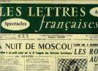 Les lettres françaises n° 551 - La nuit de Moscou, introduction a un petit essai sur le 2e congrès des écrivains soviétiques par Aragon, 70.000 km a ...