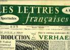 Les lettres françaises n° 570 - De Dublin a Pékin, introduction au IIe festival international d'art dramatique de la ville de Paris par Elsa Triolet, ...
