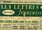 Les lettres françaises n° 603 - Nous faisons pleine lumière au cinéma : La comédie du milliard par Claude Autant-Lara, Pour et contre Lola Montès, ...