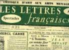 Les lettres françaises n° 609 - Merci, Carné par Gilbert Bécaud, Le théare de 1956 aux prises avec les classiques, Gorki a l'oeuvre l'homme, ça sonne ...