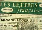 Les lettres françaises n° 623 - Fernand Léger au Louvre, Le prix populiste 1956 devant le métier d'écrivain, nous les vivants par Jean Pierre Chabrol, ...