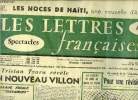 Les lettres françaises n° 626 - Tristan Tzara révèle un nouveau villon, Un article de la Literatournaïa - Moscou, pour une révision de l'histoire de ...
