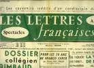 Les lettres françaises n° 627 - Le dossier du collégien Rimbaud entrouvert par Catherine Valogne, Pour les 70 ans de Francis Carco par Pierre Mac ...