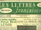Les lettres françaises n° 631 - Une lettre inédite de Petrus Borel a O'Neddy par Tristan Tzara, Les sorcières de Salem a l'écran, dans la prison de ...