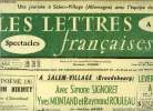 Les lettres françaises n° 634 - Un poème de Nazim Hikmet, lettre d'Istamboul, A Salem village, avec Simone Signoret, Yves Montand et Raymond Rouleau ...